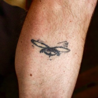 bee tattoo on my skin